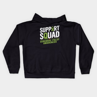 Support Cerebral Palsy Cp Awareness Month Green Ribbon Kids Hoodie
